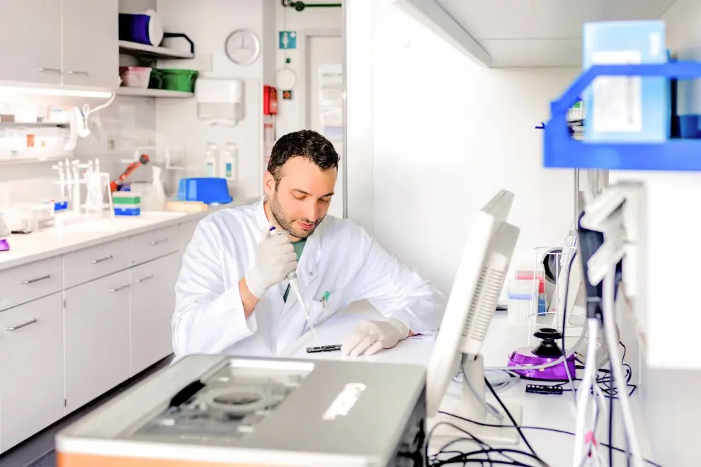 A man in a research lab.