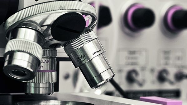 Objectives of a microscope.