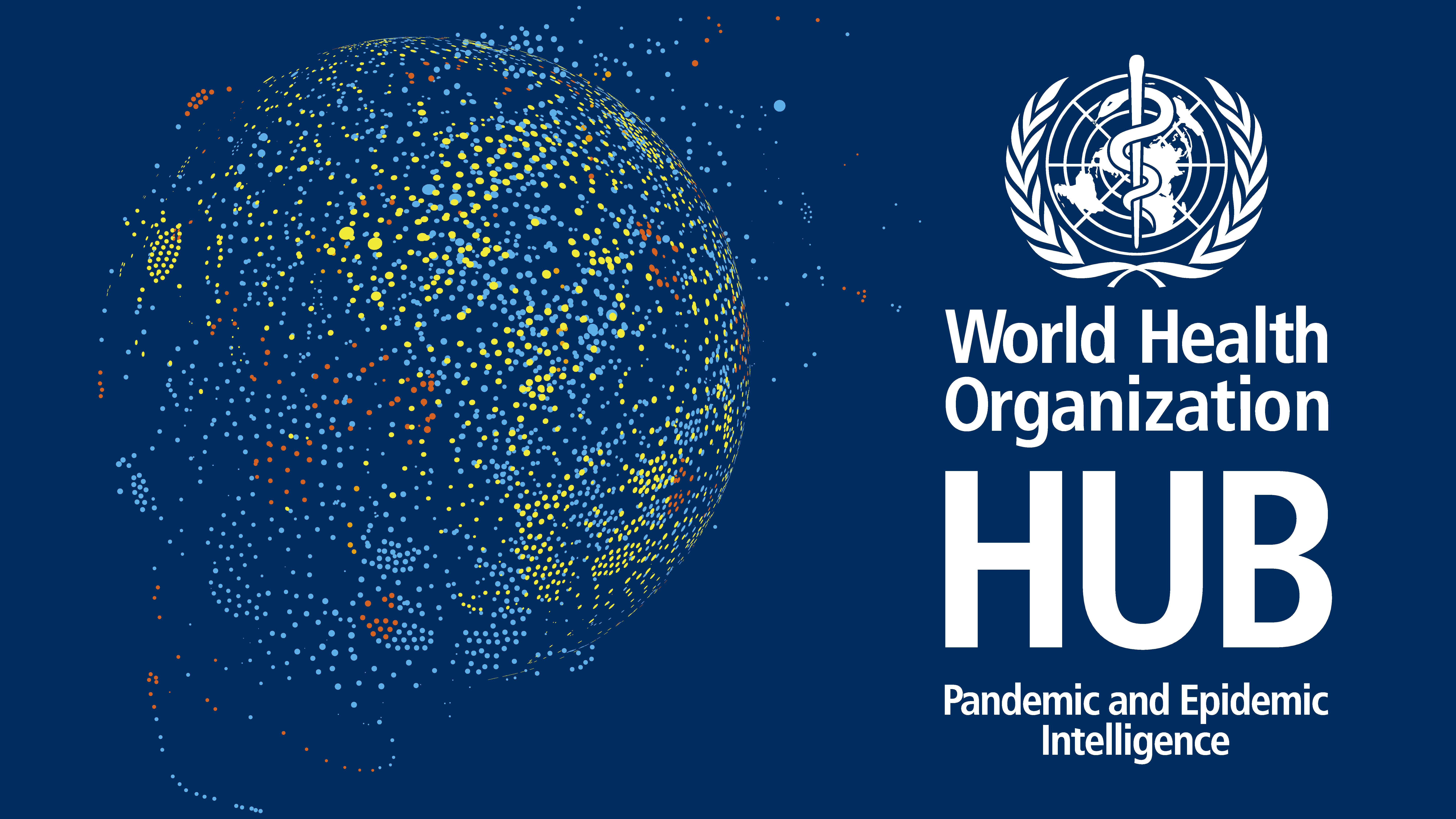 The logo of the World Health Organization Hub for Pandemic and Epidemic Intelligence