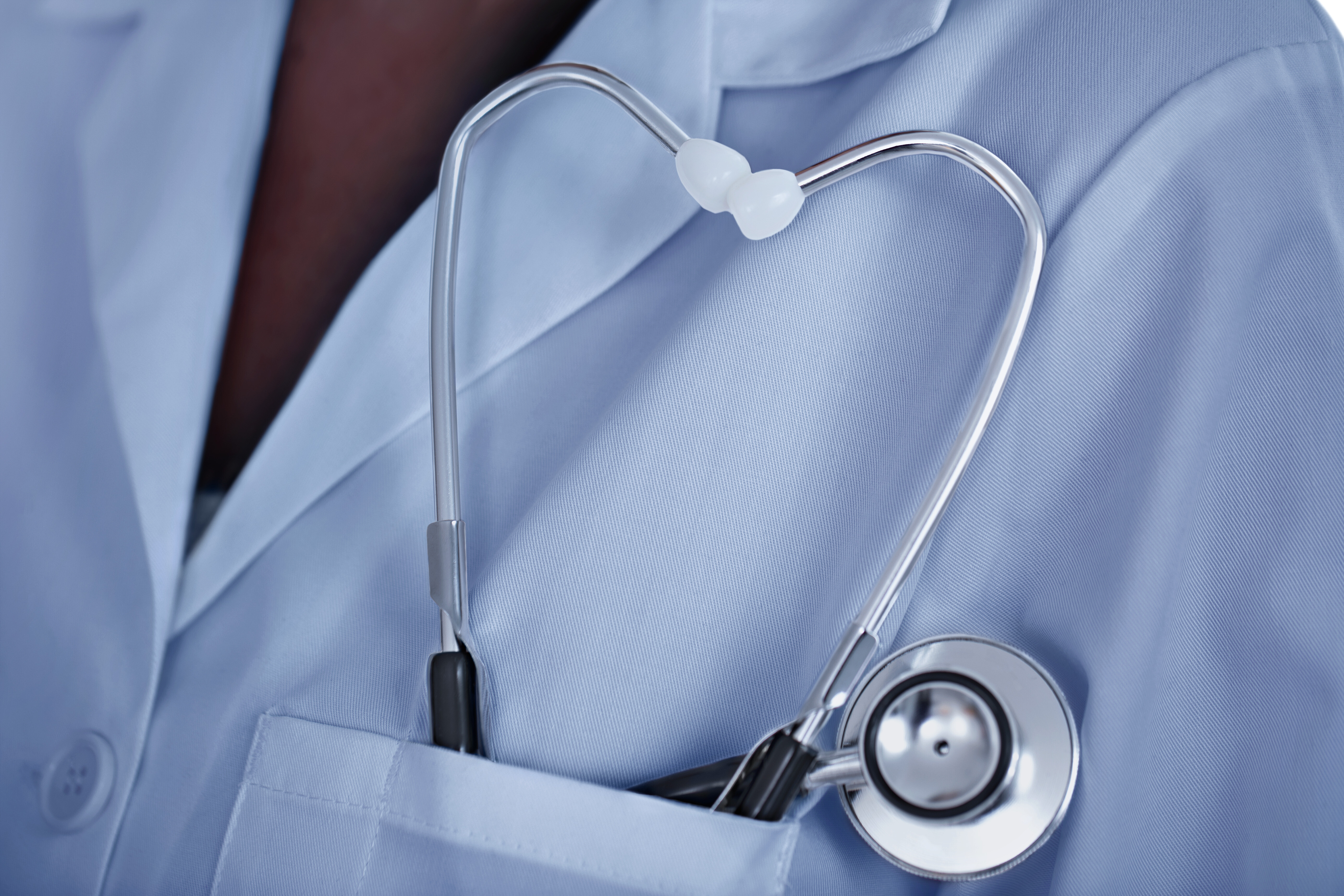 ​​Stethoscope in doctor‘s pocket​ 