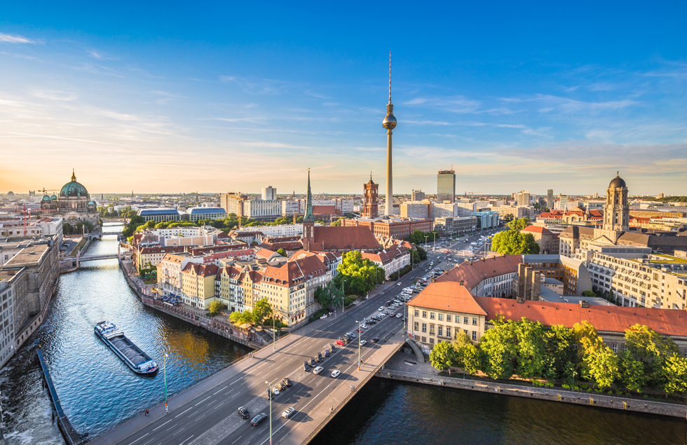 A city view over Berlin - the capital of Germany