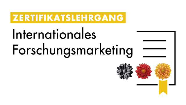 Das Logo des Zertifikatlehrgangs "Internationale Forschungsmarketing".