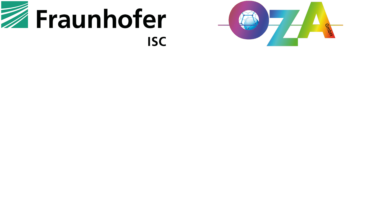 Logo Fraunhofer ISC and Logo OZA GmbH