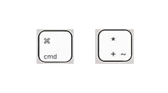 The "Cmd" and "plus" keys.