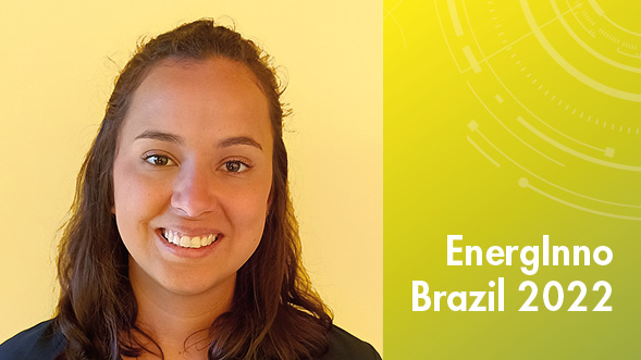 Portrait of Gabriela N. da Silva, one of the winners of the Call for Innovators of EnergInno Brazil 2022.