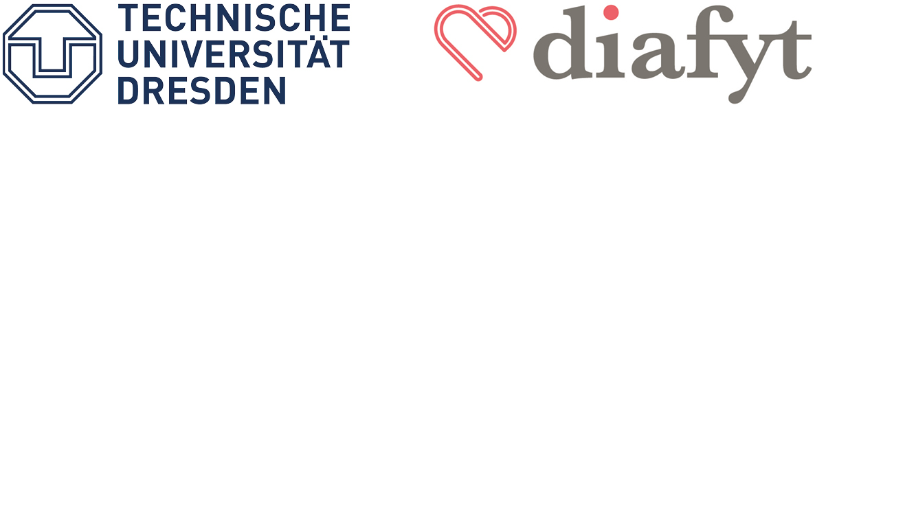 Logo Technische Universität Dresden and Logo diafyt